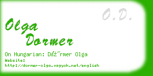 olga dormer business card